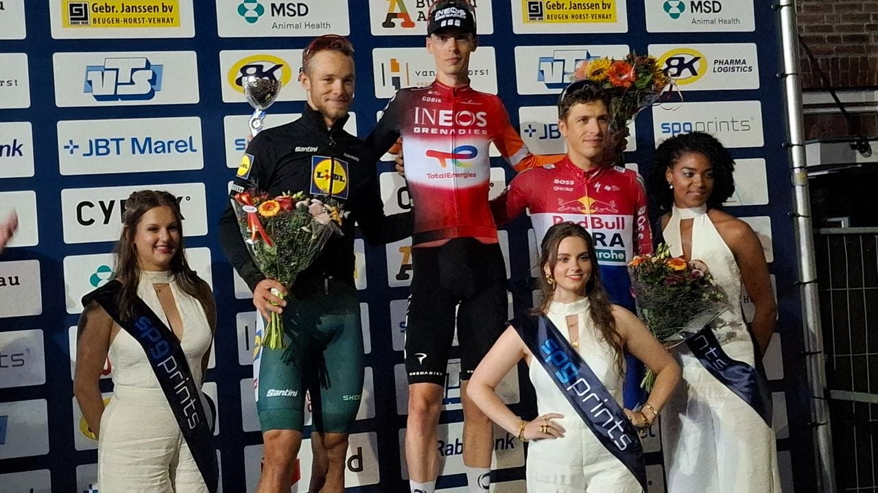 Het podium na Daags na de Tour (foto: Leon Voskamp). 