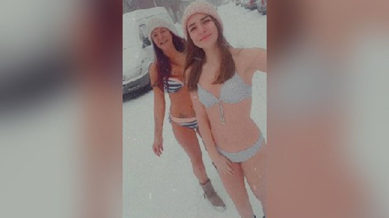 In bikini in Tilburg 