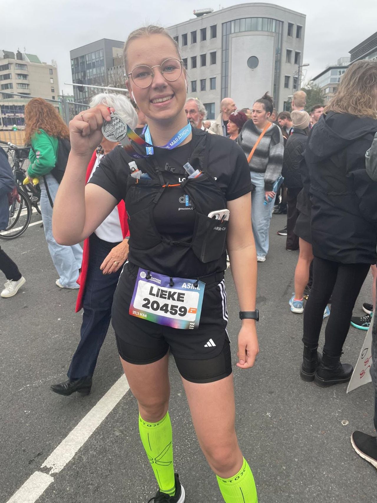 Lieke van Hooff liep in 2025 de halve marathon in Eindhoven.
