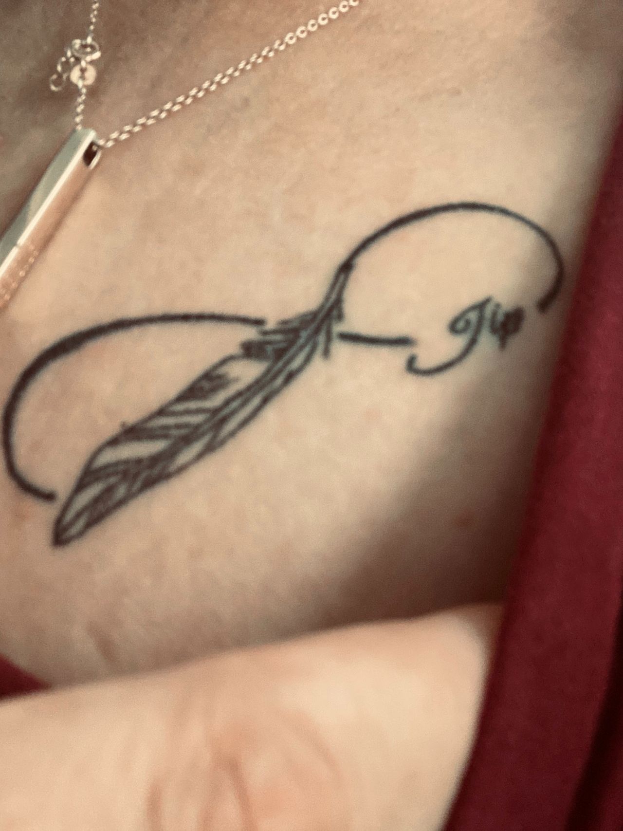 De tattoo van Marieke (privéfoto). 