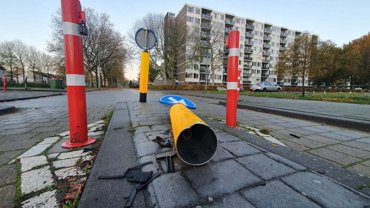 Hier kwam de auto tot stilstand