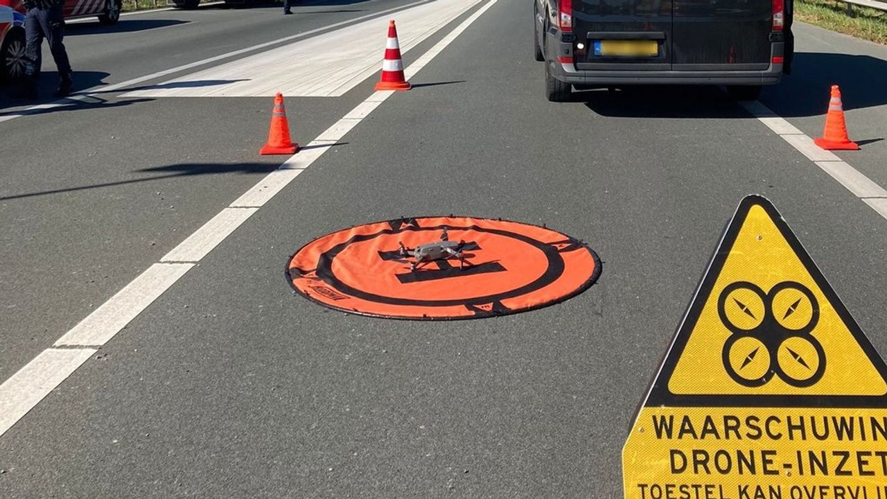 Politie deed oa. onderzoek met behulp van een drone (foto: Rijkswaterstaat.nl).