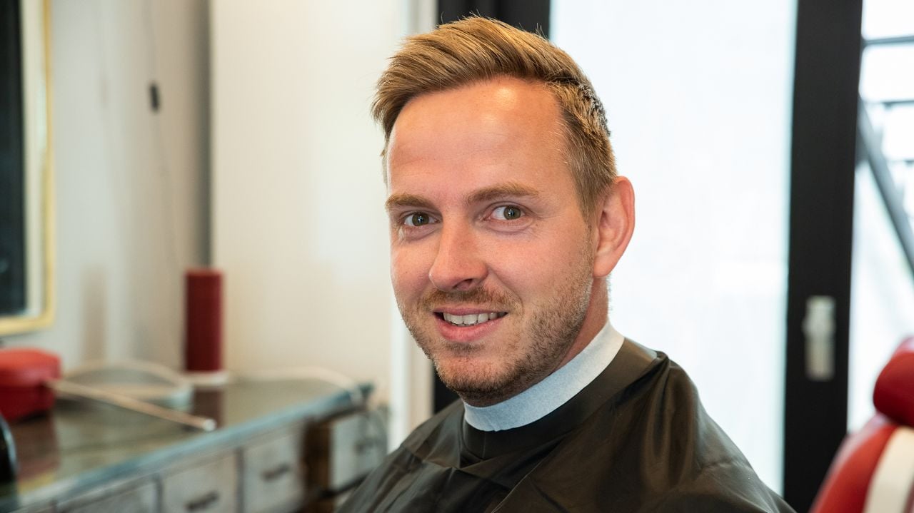 Tim Willemsen voor de knipbeurt (foto: Kevin Cordewener)