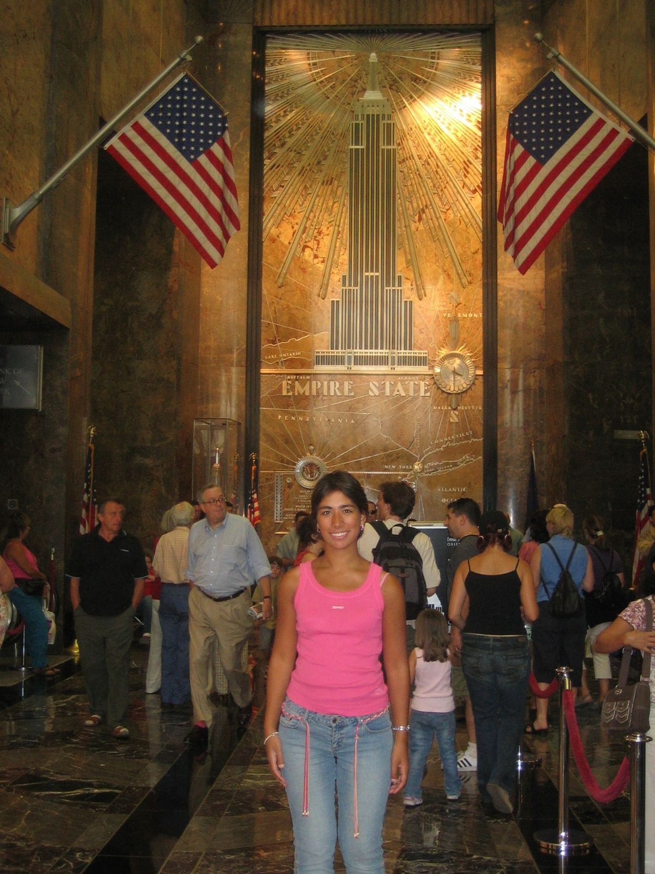 Bij het Empire State Building (privéfoto).