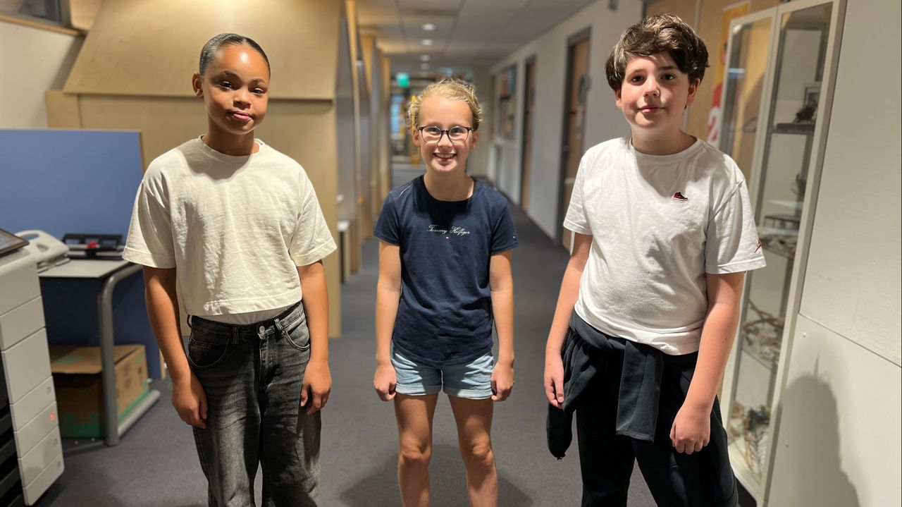 Love, Elise en Bastiaan uit groep acht (foto: Rogier van Son).