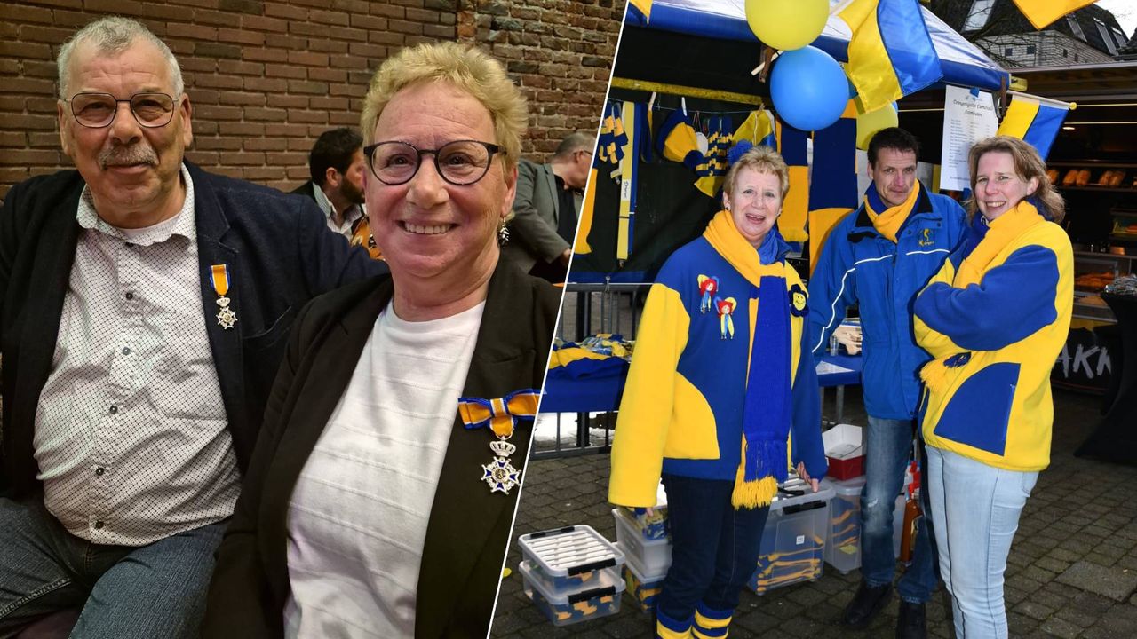 Haar al eerder onderscheiden man is trots op wat Ria onder meer voor carnavalsvereniging De Leuttappers doet (eigen foto's).