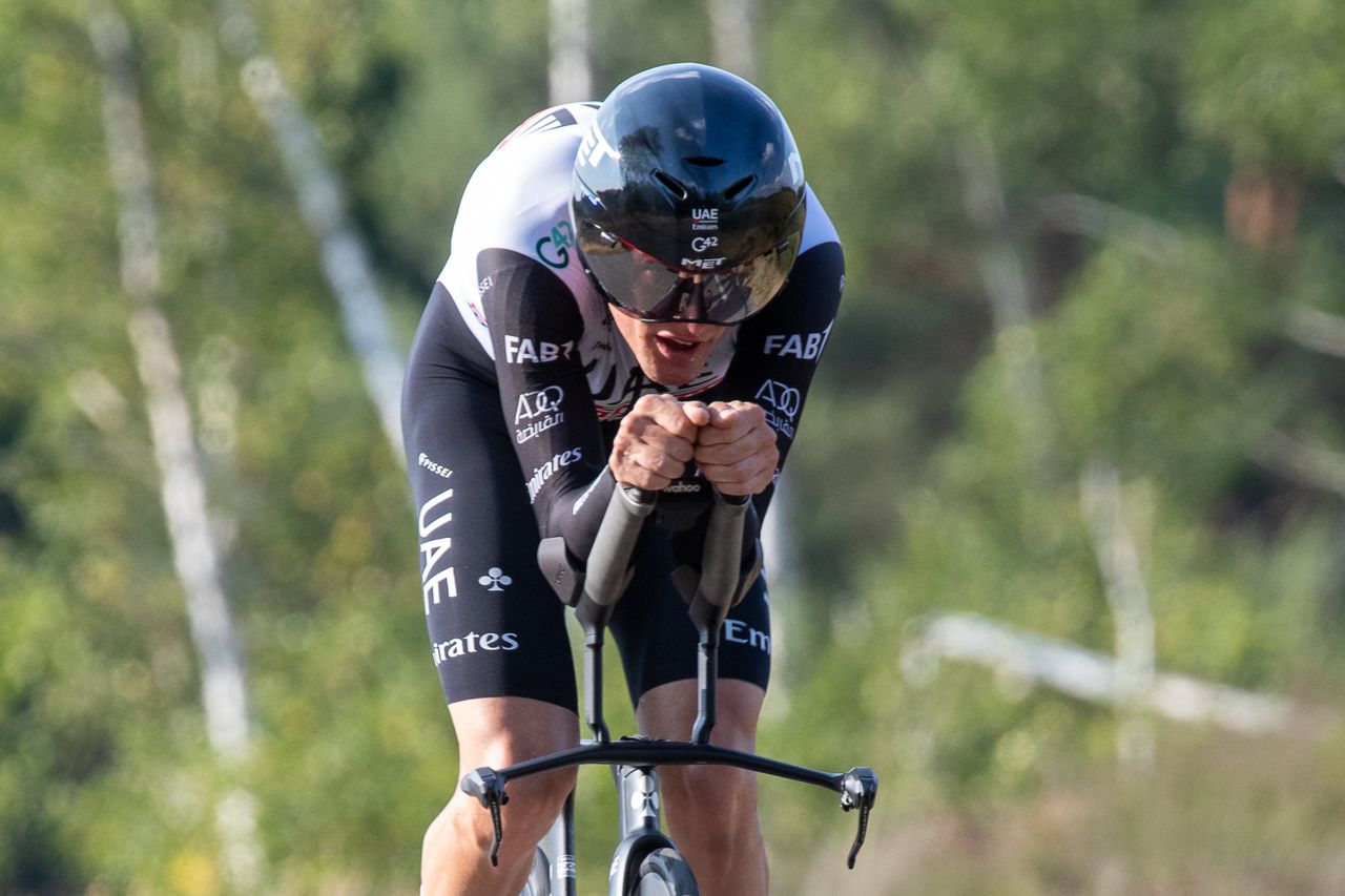Sjoerd Bax tijdens het NK tijdrijden (foto: Dick Soepenberg).