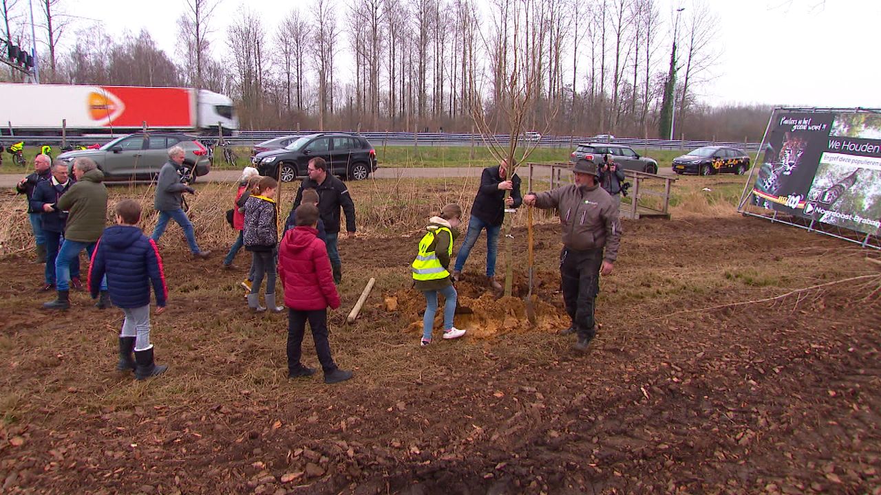 De laatste bomen werden geplant door kinderen (foto: Omroep Brabant).
