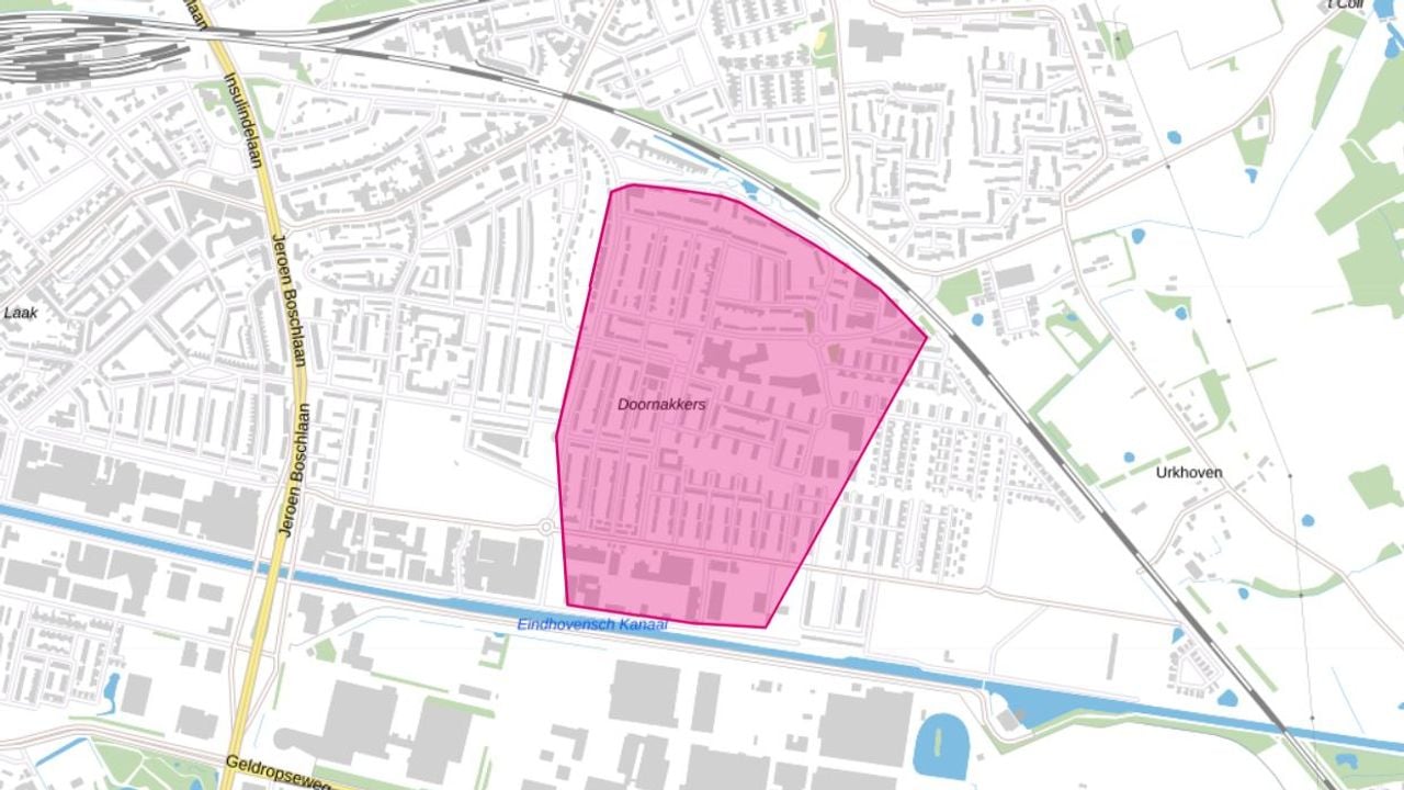 Het getroffen gebied (foto: Enexis). 