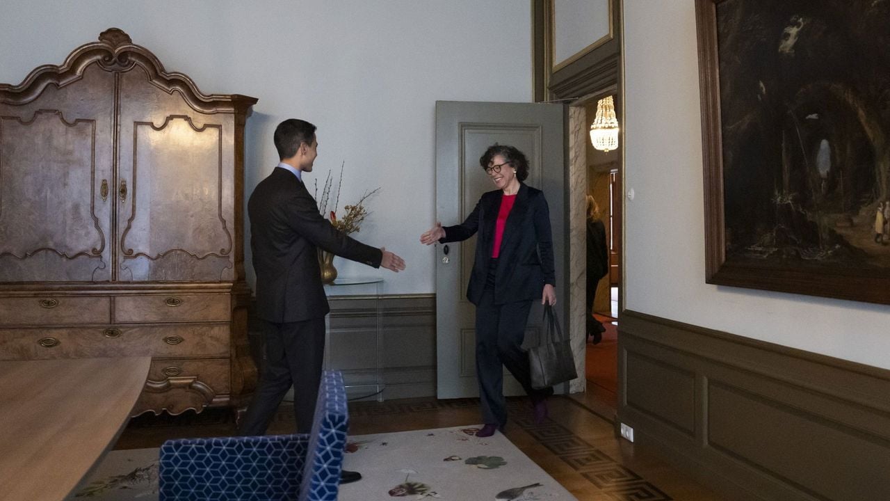 Formateur Rob Jetten ontving vanmorgen Heleen Herbert (CDA) - ANP