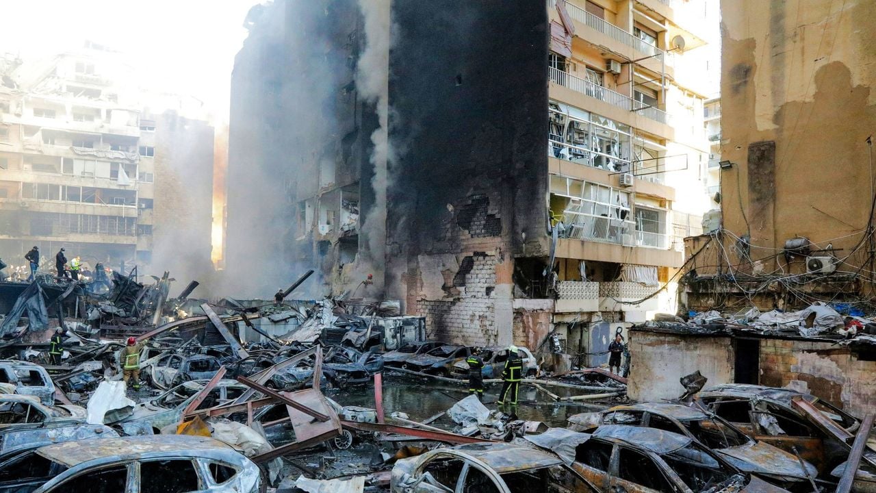 Schade na Israëlische aanvallen op Beiroet - AFP