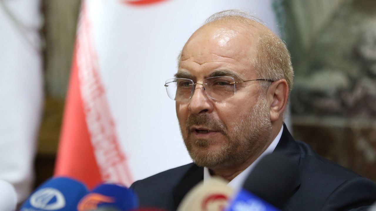 Parlementsvoorzitter Mohammad Ghalibaf op een foto uit 2021 - EPA