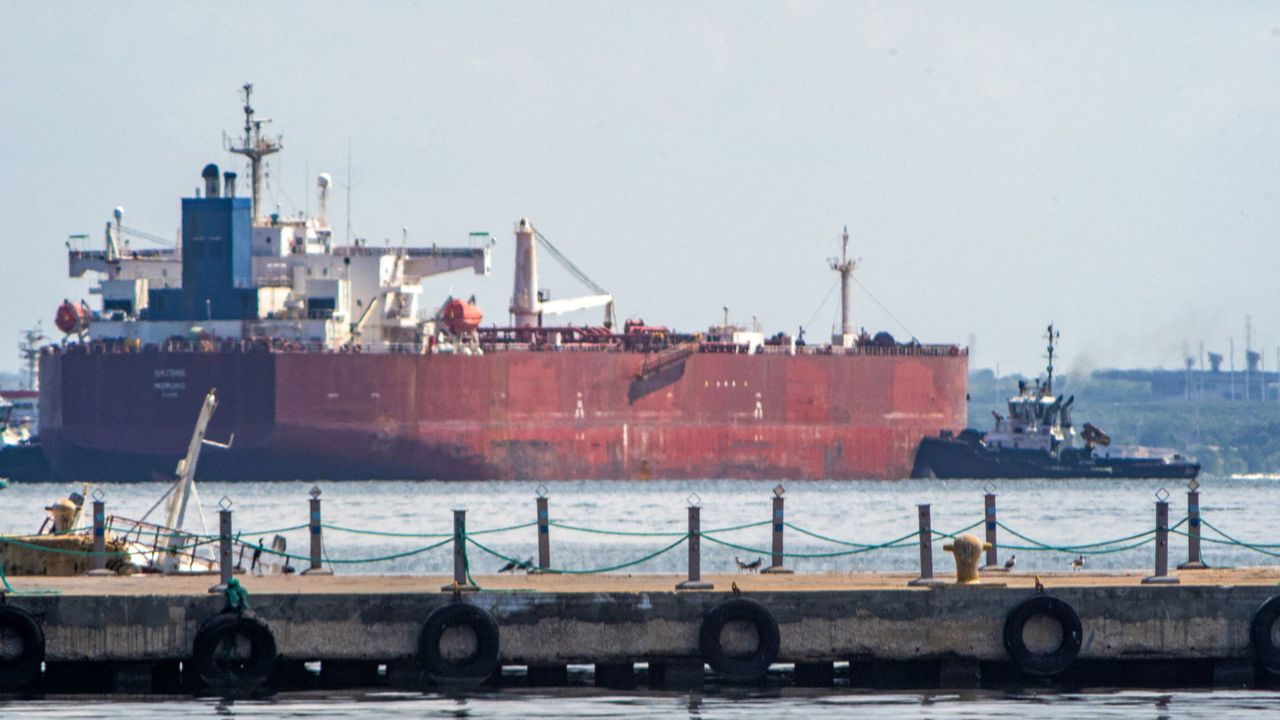 Een olietanker in een Venezolaanse haven op 17 december vorig jaar - AFP