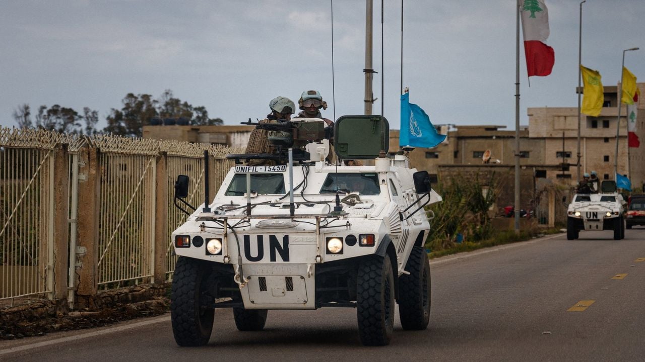 Een konvooi van Unifil in Libanon - AFP