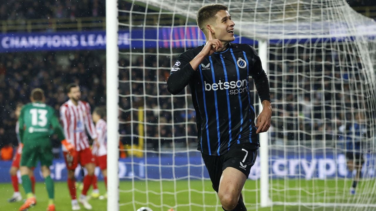 Nicolo Tresoldi viert de tweede goal - Reuters