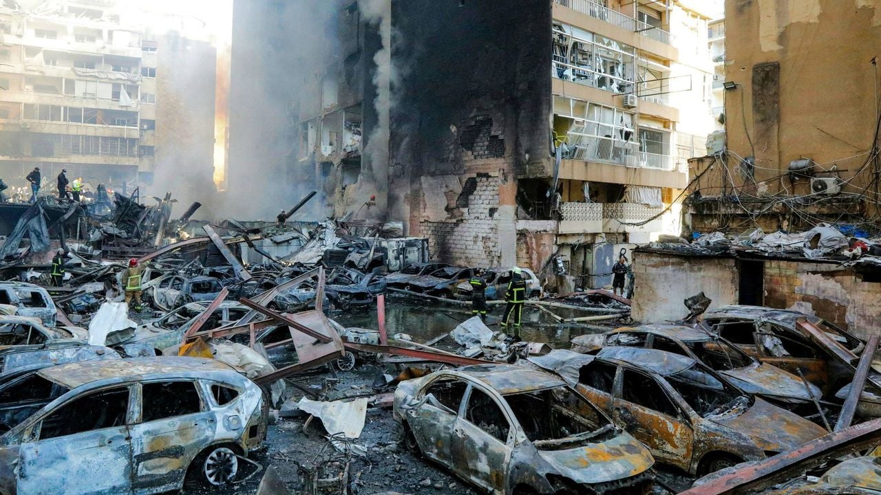 Schade in Beiroet vandaag - AFP