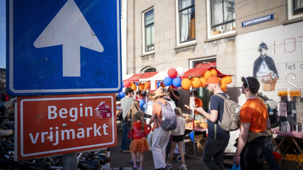 Het begin van de vrijmarkt wordt met een bord aangegeven - ANP