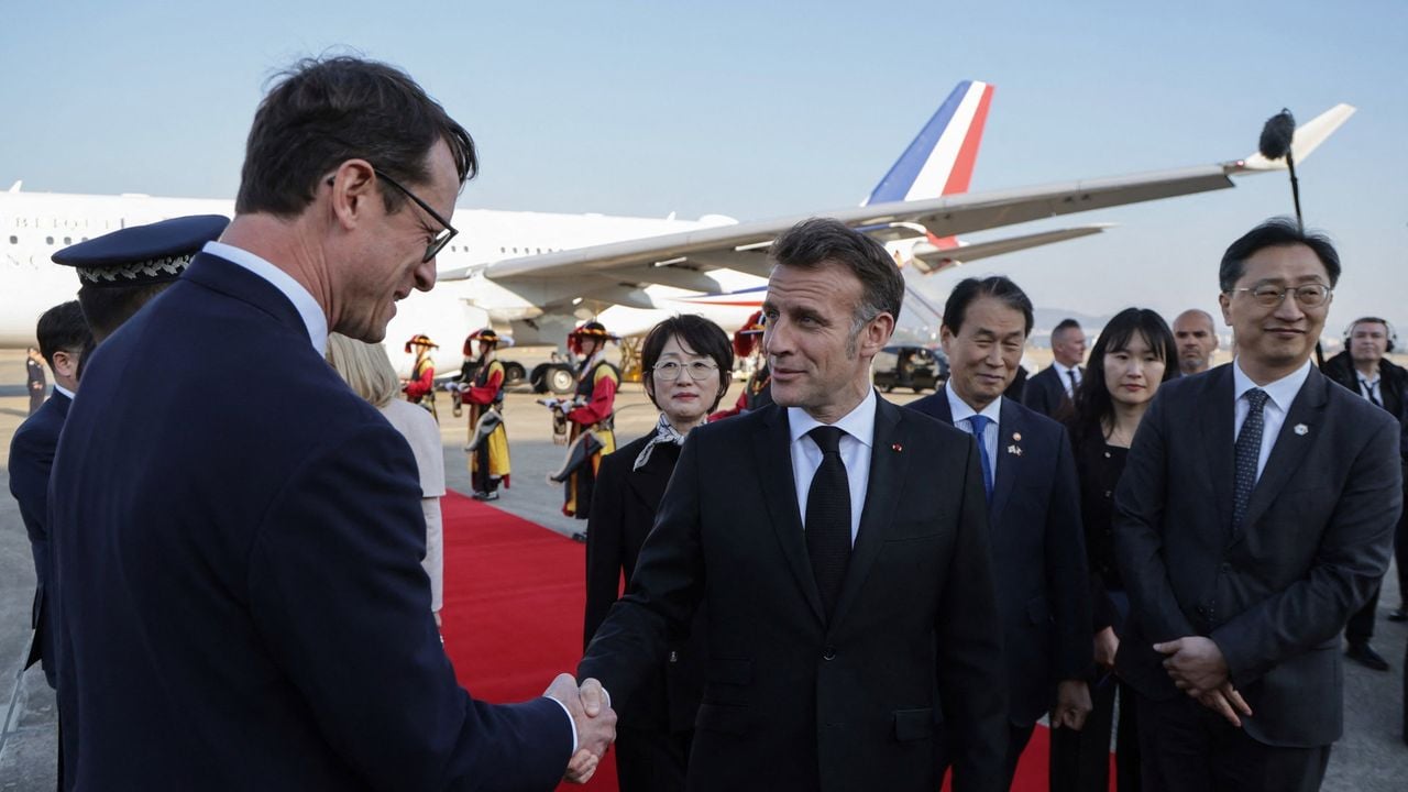 President Macron is op staatsbezoek in Zuid-Korea - AFP