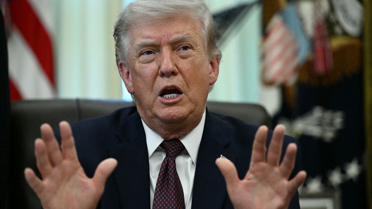 Trump stond de pers te woord in het Wtte Huis - AFP