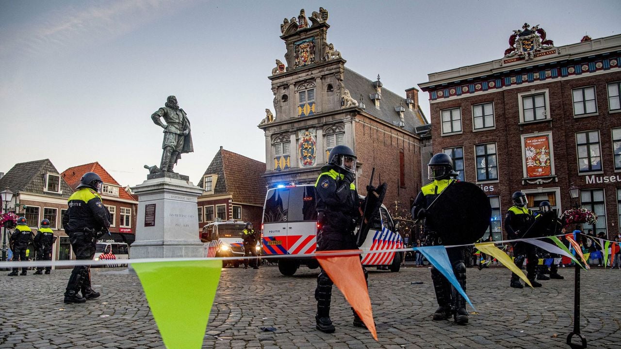 In 2020 was er fel protest bij het standbeeld - ANP