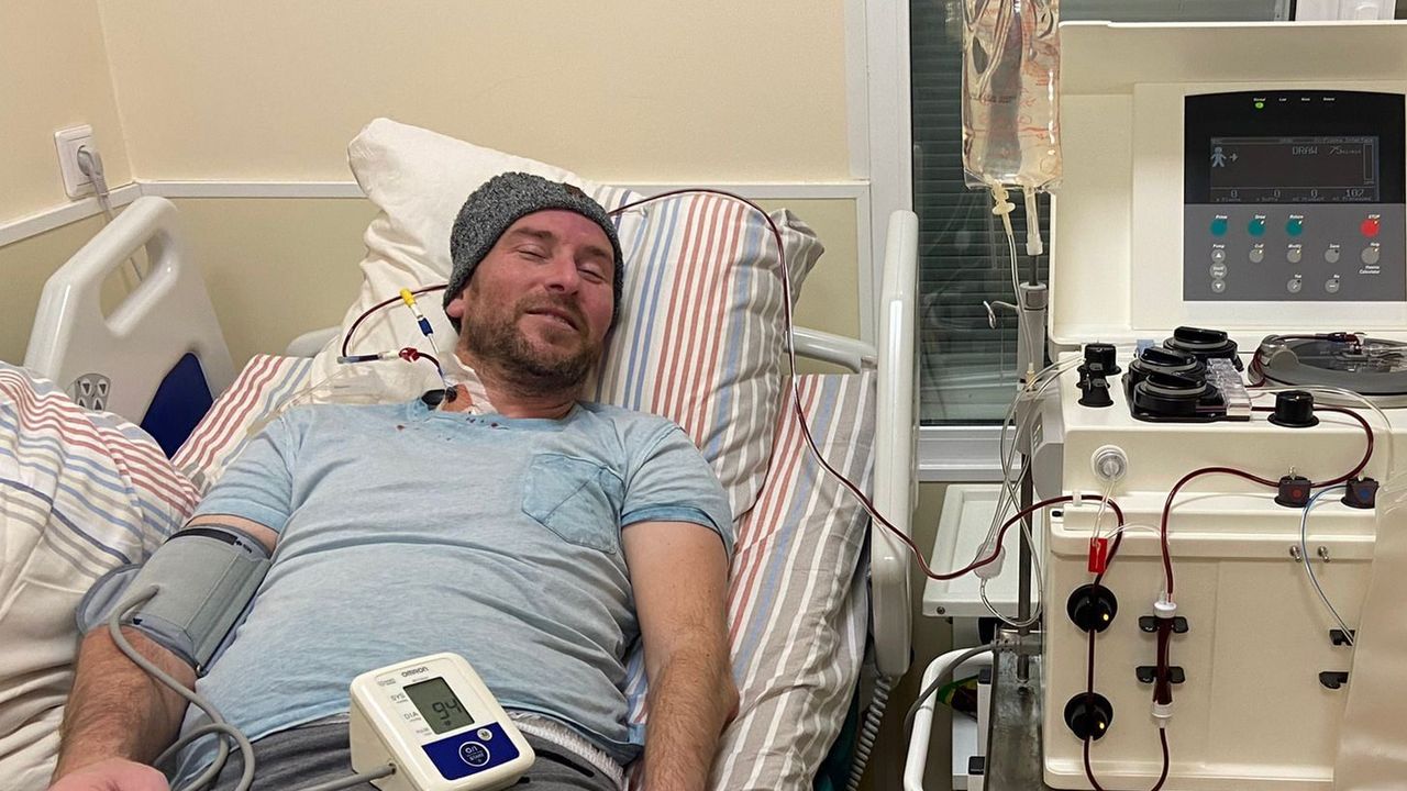 Peter ligt in Moskou in het ziekenhuis (foto: Hans van Straalen)