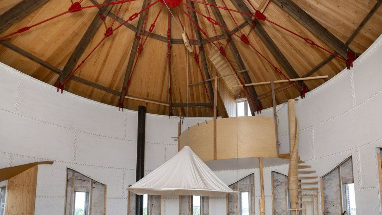 De watertoren was een leegstaande koker (foto: Schep Makerlaardij).