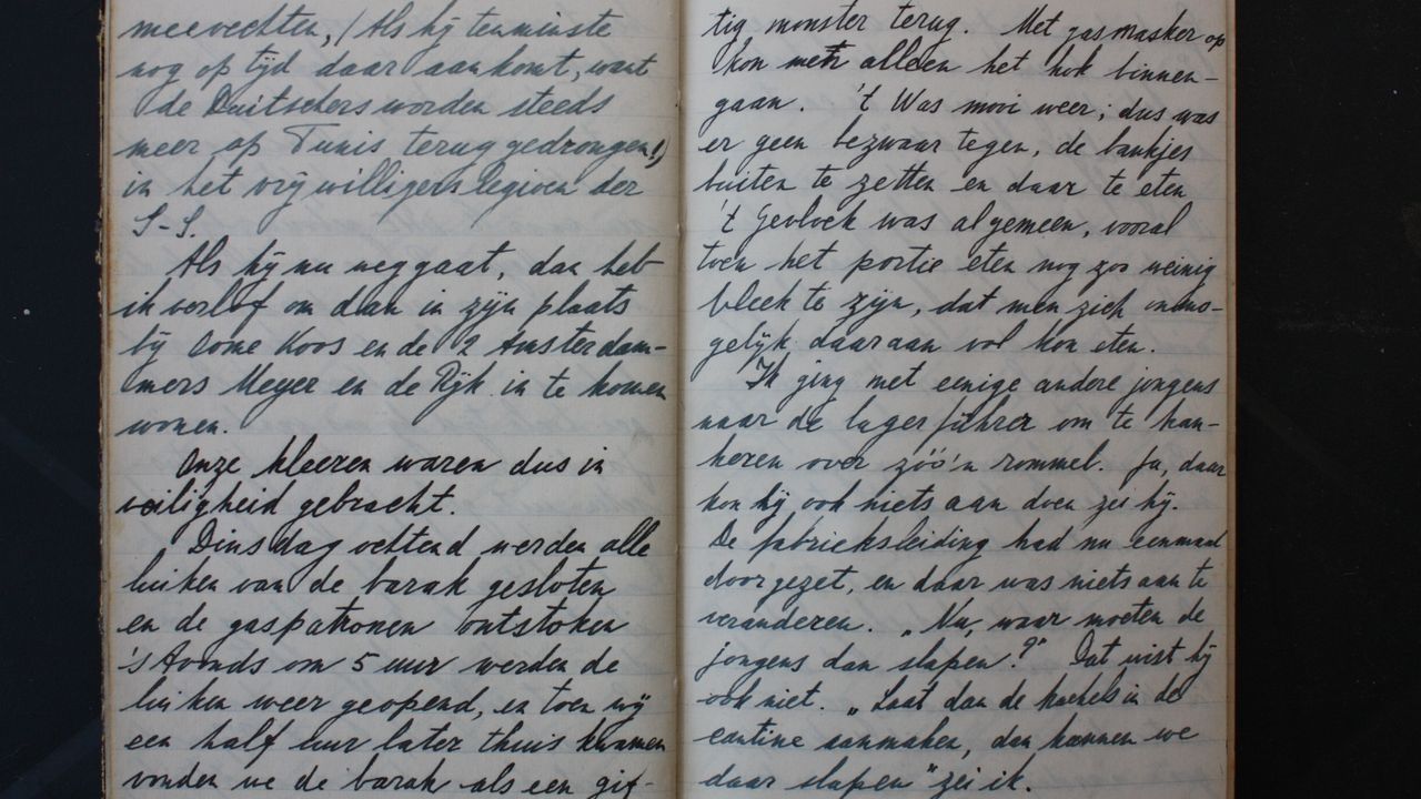 Het handschrift kon Hans zelf niet ontcijferen.
