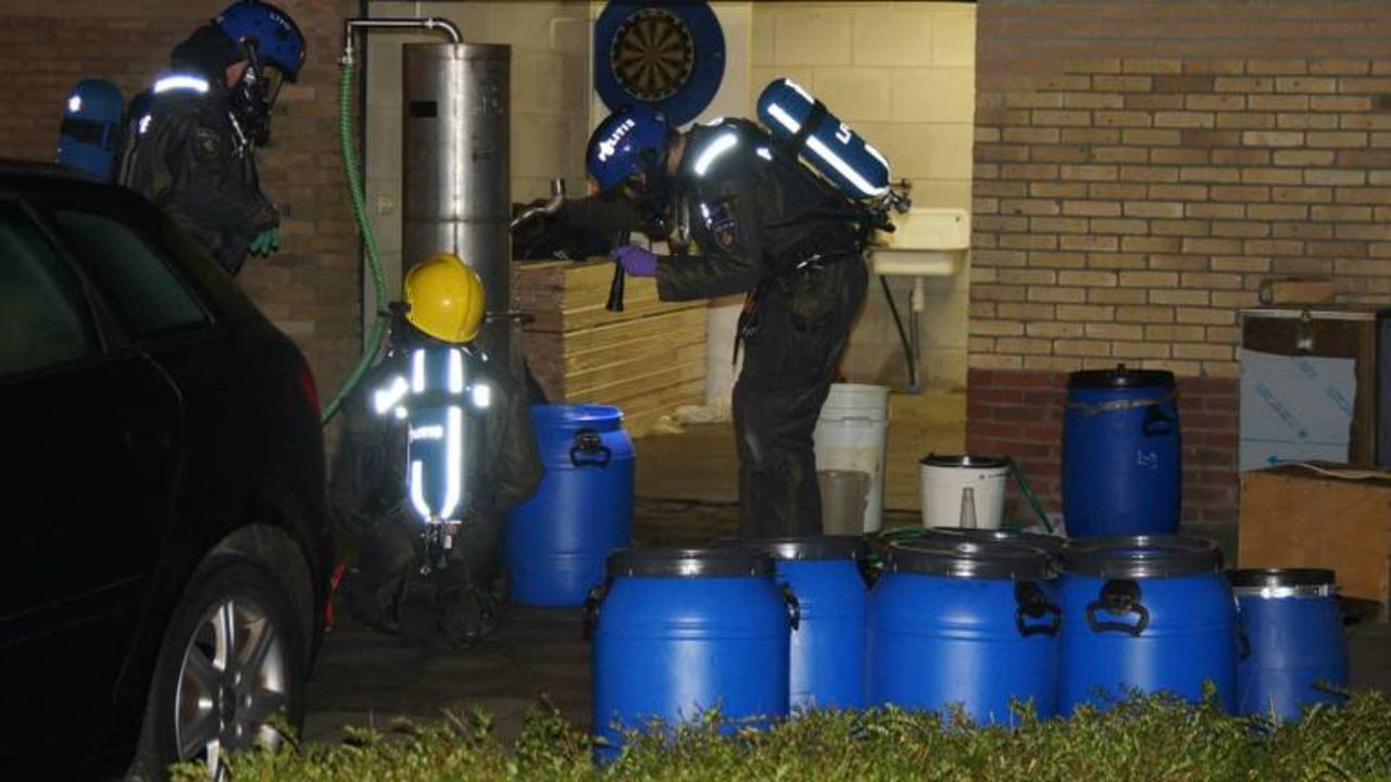 Drugslab in de garage in Kaatsheuvel (archieffoto)