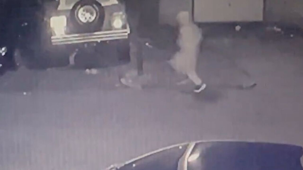 De man op bewakingsbeelden.