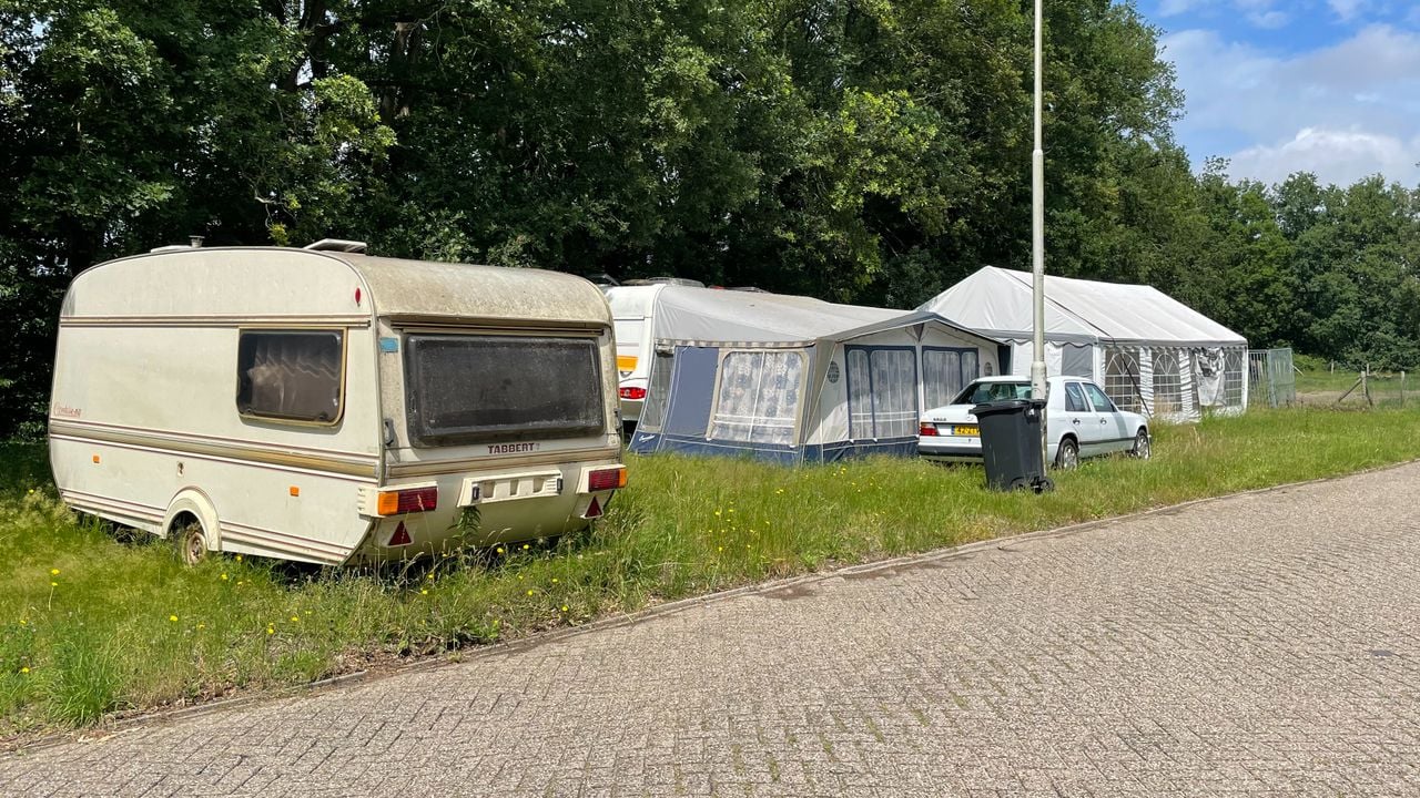 Het protestkampje in Roosendaal (foto: Raymond Merkx).