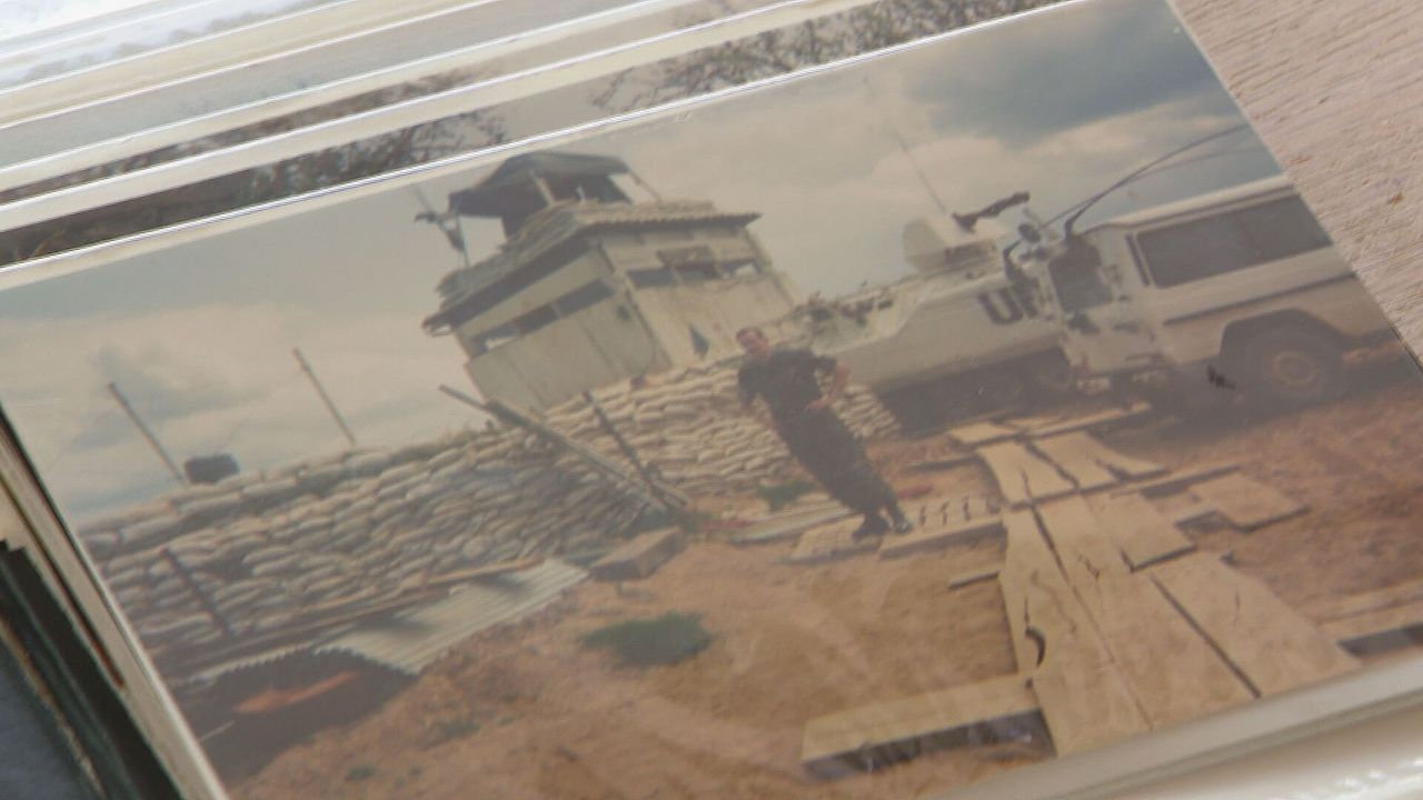 Antoon tijdens de missie in Bosnië.