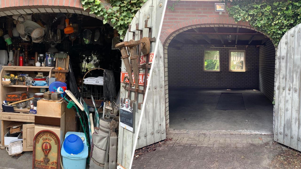Jans 'winkel' begon in de garage (foto: Frankenservice de woning ontruimer).