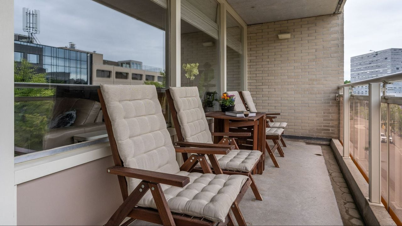 Geen tuin maar wel een balkon (foto: CATO Makelaars).