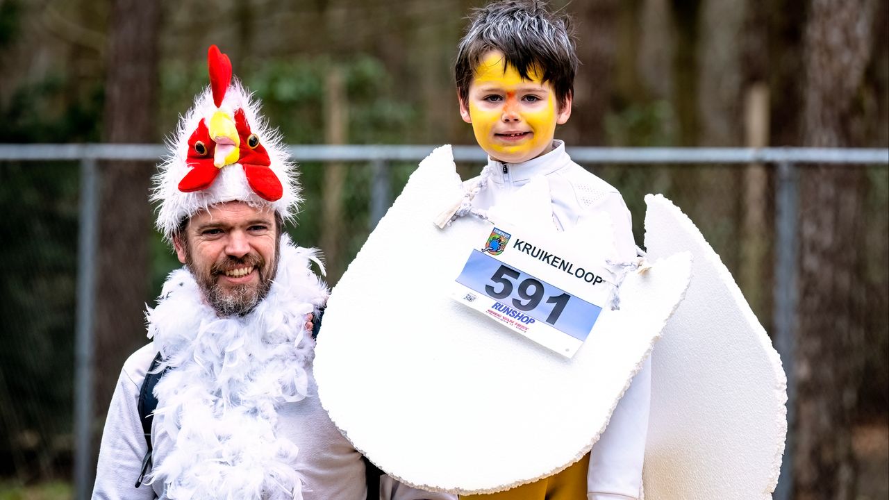 Jong en oud deed mee aan de Kruikenloop (foto: Marcel van Dorst).