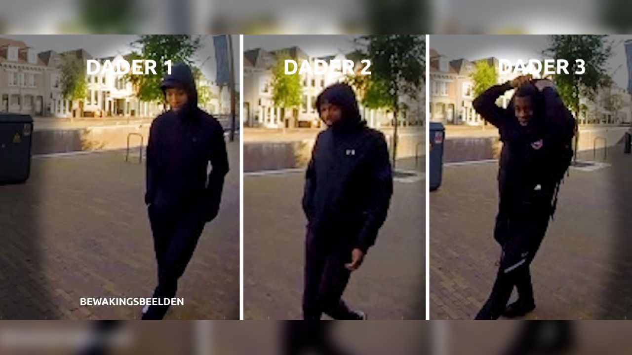 De drie mannen die probeerden bij het casino binnen te dringen (foto: Bureau Brabant). 