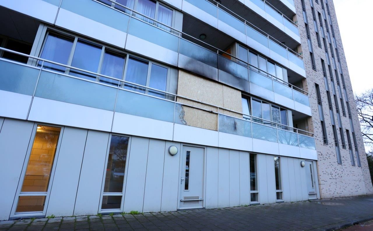 Het resultaat van de brand kort na oud en nieuw (foto: Bart Meesters/SQ Vision).