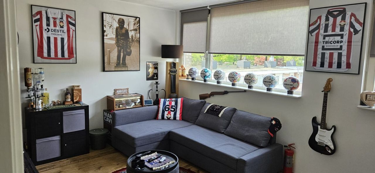 Een glimp van de kamer op de tweede verdieping (foto: John).