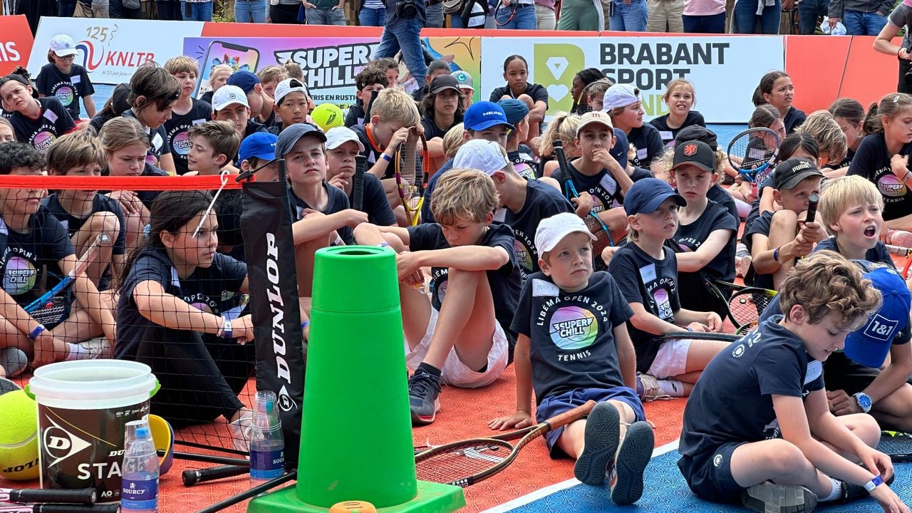 De jonge tennissers (foto: Omroep Brabant).