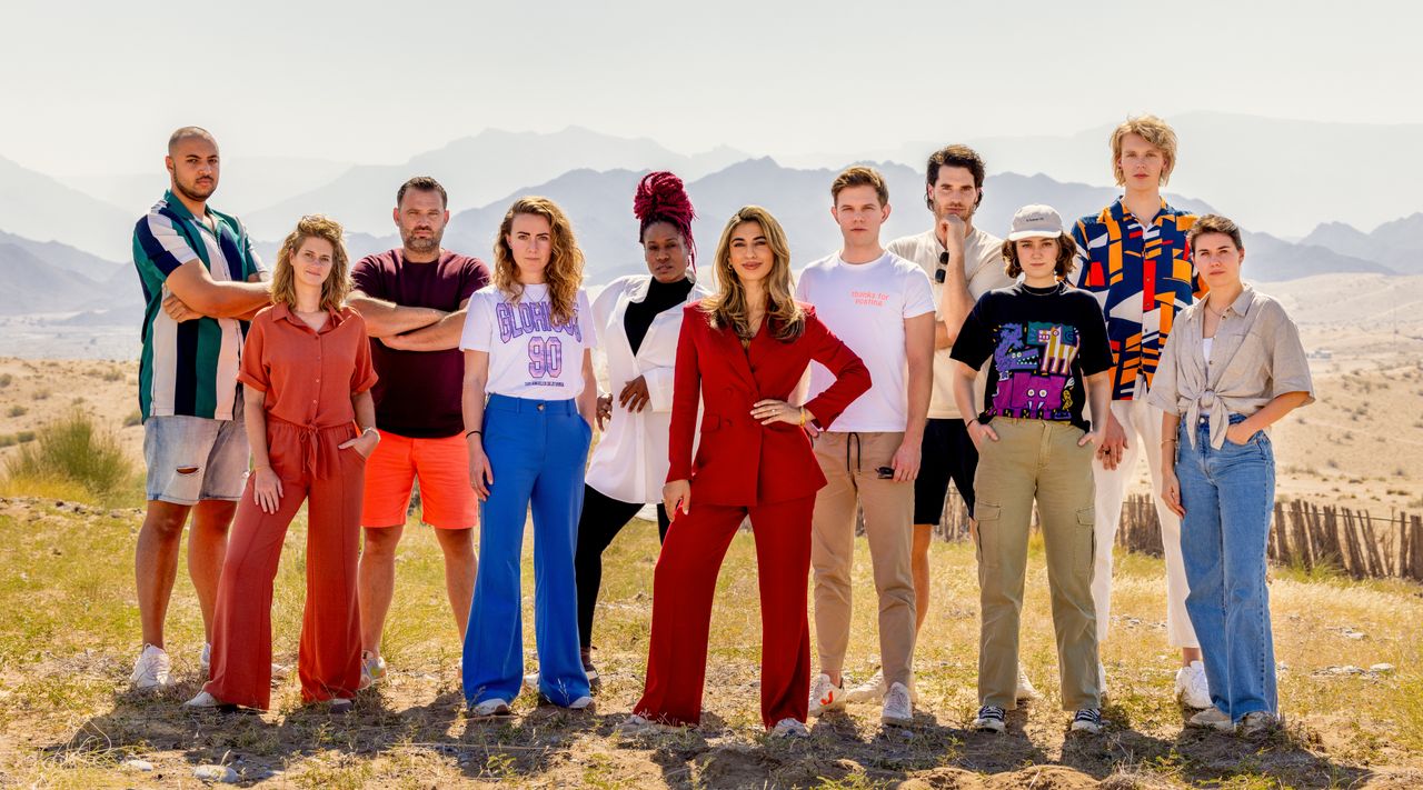 De kandidaten en presentator van Wie is de Mol? (foto: Joy Hansson).