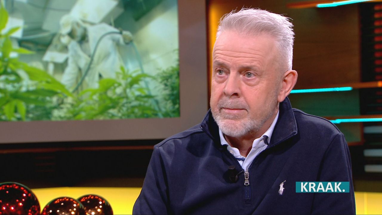 Cannabiskweker Fred van de Wiel bij talkshow Kraak (foto: Omroep Brabant)