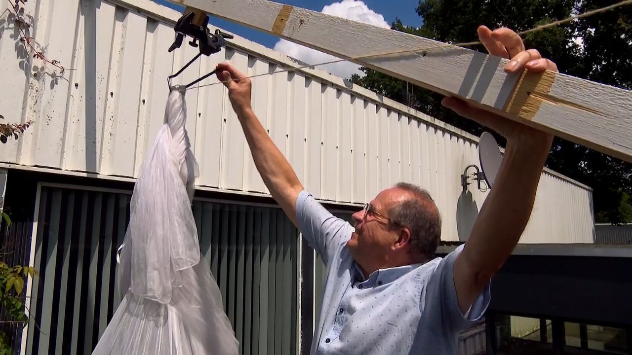 De zelfgebouwde pauwen-val (foto: Omroep Brabant).