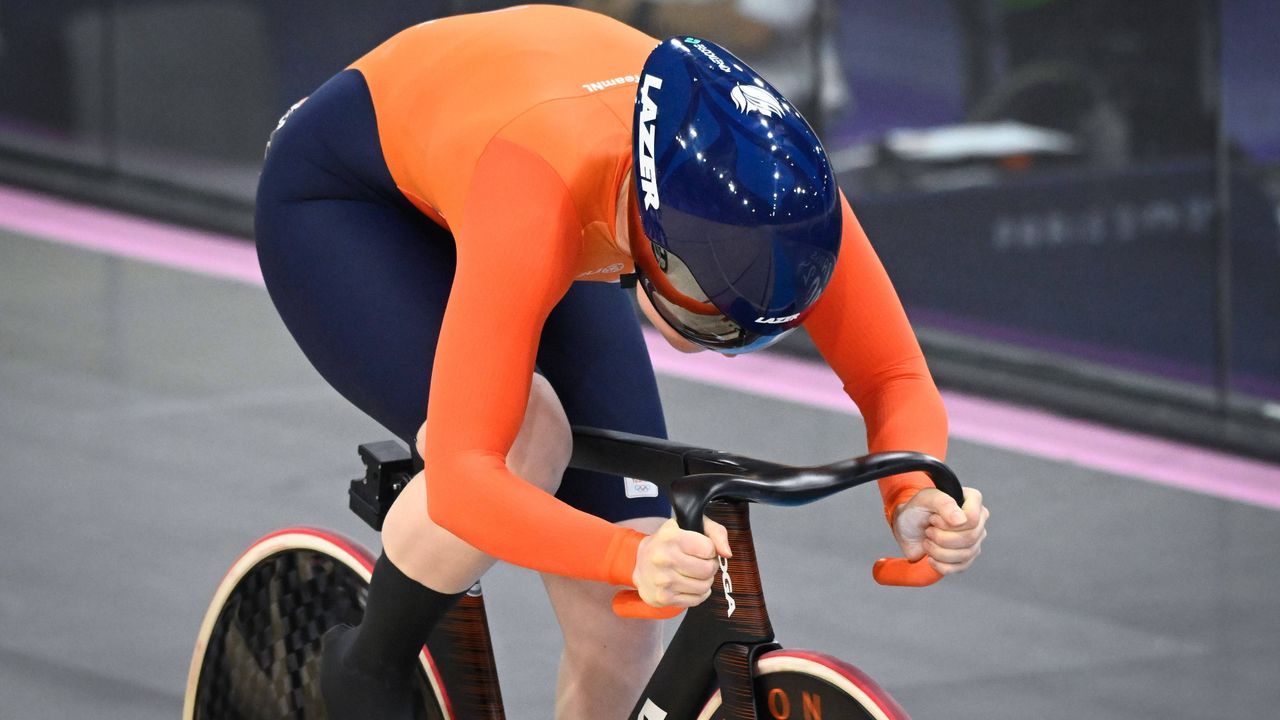 Van de Wouw in de halve finale (foto: ANP).