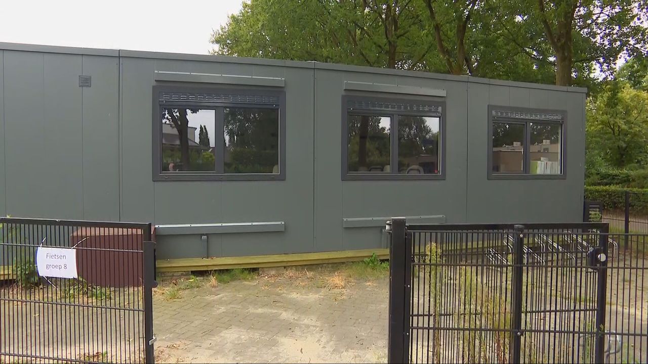 Een van de noodlokalen (foto: Omroep Brabant).