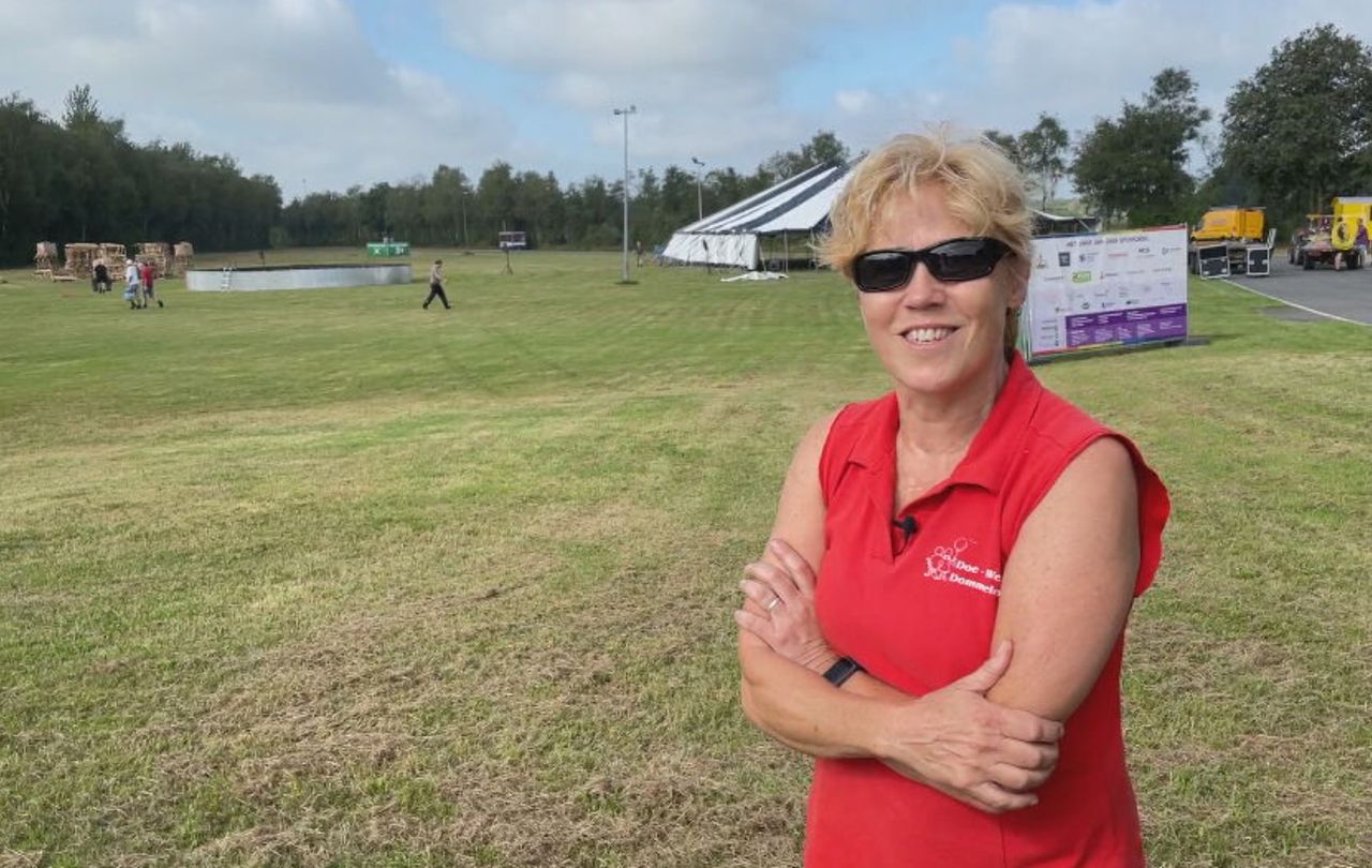 Voorzitter Diane van Beek vindt de hitte geen probleem.