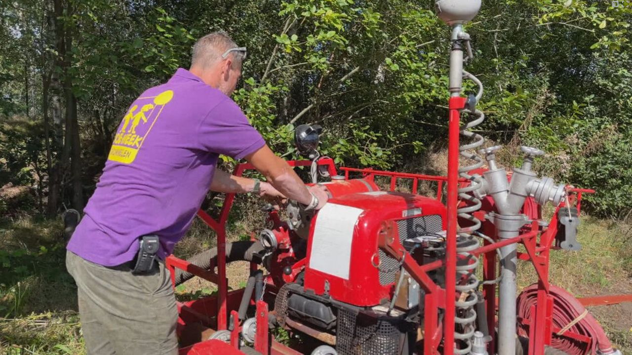 De pompinstallatie staat klaar.