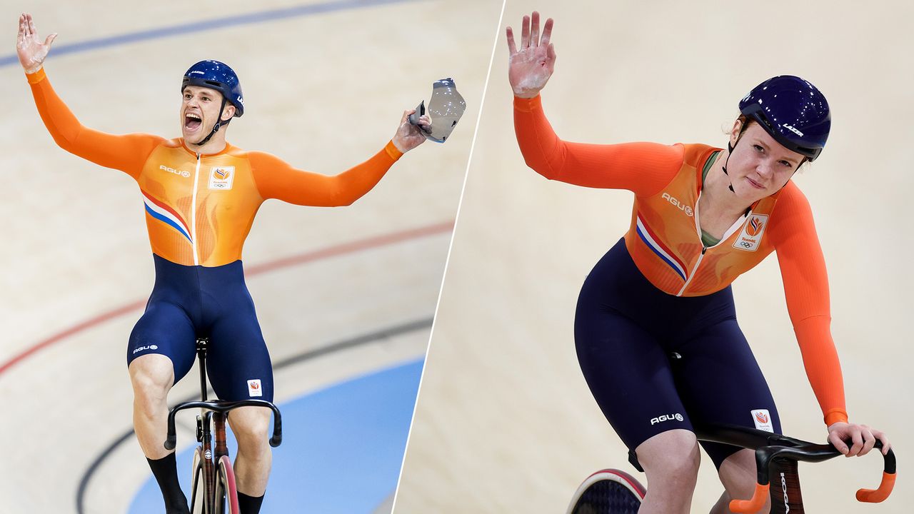 Harrie Lavreysen en Hetty van de Wouw waren al succesvol op de Spelen en maken ook vandaag weer kans op een medaille (foto's: ANP).