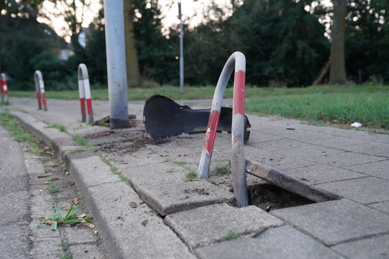 Hij liet een spoor van vernieling achter (foto: Bart Meesters).