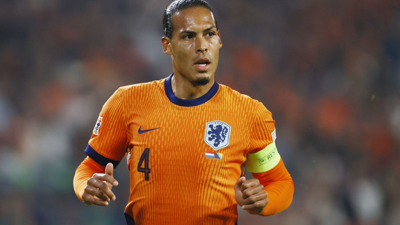 Virgil van Dijk gisteren in de wedstrijd tegen Bosnië en Herzegovina (foto: ANP / Pieter Stam De Jonge). 