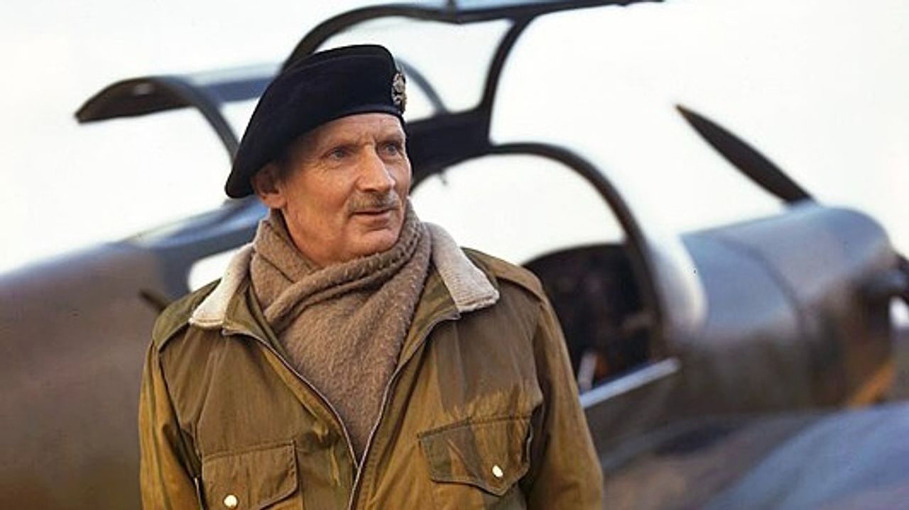 Veldmaarschalk Montgomery commandant van de legeroperaties in België en Nederland (foto: archief)