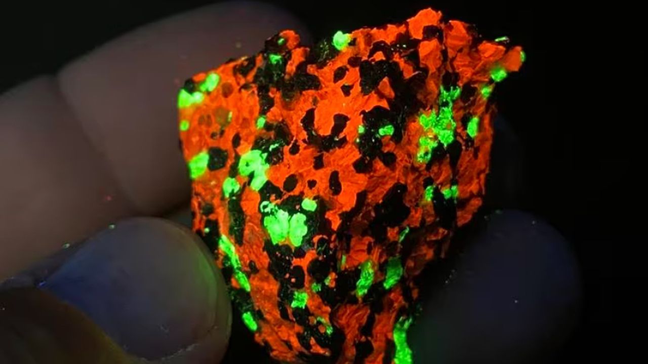 Een steen uit de Franklin-mijn (foto: Martijn).